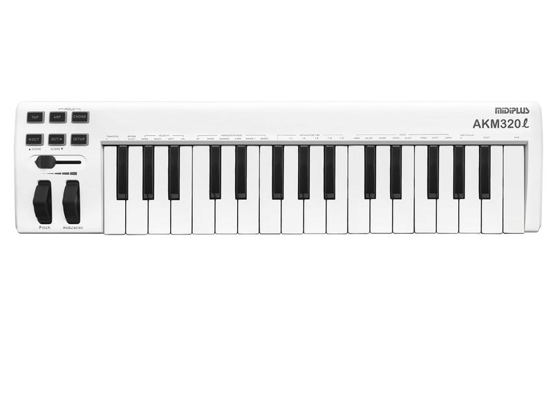 MiDiPLUS متحكم لوحة المفاتيح MIDIPLUS AKM320L، أبيض، 32 مفتاح - Image 1